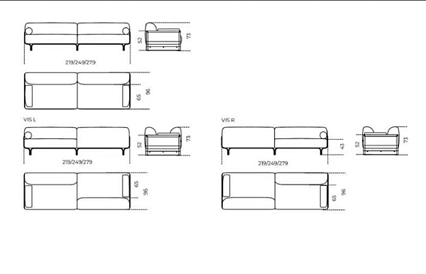 Divano a due posti in tessuto Stami Gallotti&Radice fabbrica Gallotti & Radice dall'Italia. Foto №5