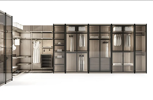 Armadio ad angolo in frassino con illuminazione integrata GIORGETTI Miyabi fabbrica GIORGETTI dall'Italia. Foto №3