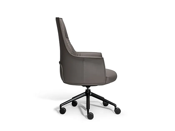 Sedia da ufficio in pelle con schienale alto Archibald POLTRONA FRAU fabbrica POLTRONA FRAU dall'Italia. Foto №3