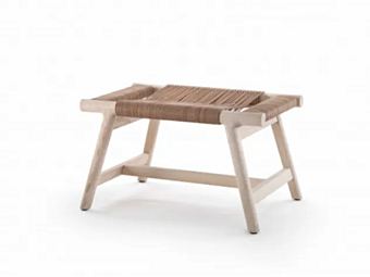 Pouf in pelle conciata Giano FLEXFORM