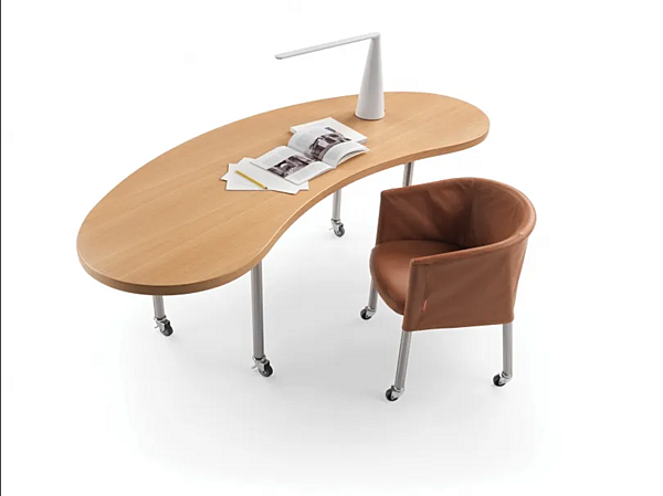Poltrona in pelle con ruote e copertura removibile FLEXFORM MIXER fabbrica FLEXFORM dall'Italia. Foto №3