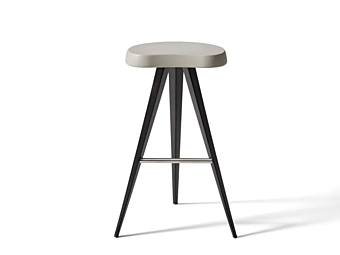 Sgabello in acciaio e legno con poggiapiedi Mexique CASSINA