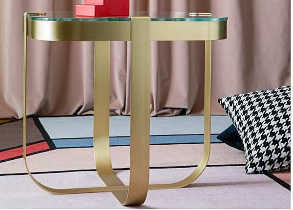 Tavolino da caffè rotondo in vetro e ferro SABA Ring fabbrica SABA dall'Italia. Foto №5