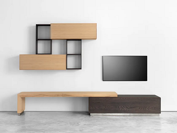 Parete di stoccaggio sezionale in legno ARTE BROTTO GEO 04 fabbrica Arte Brotto dall'Italia. Foto №1
