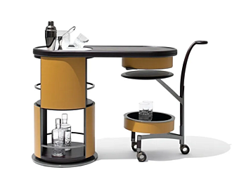 Credenza bar in noce GIORGETTI HOST 65500, 65510