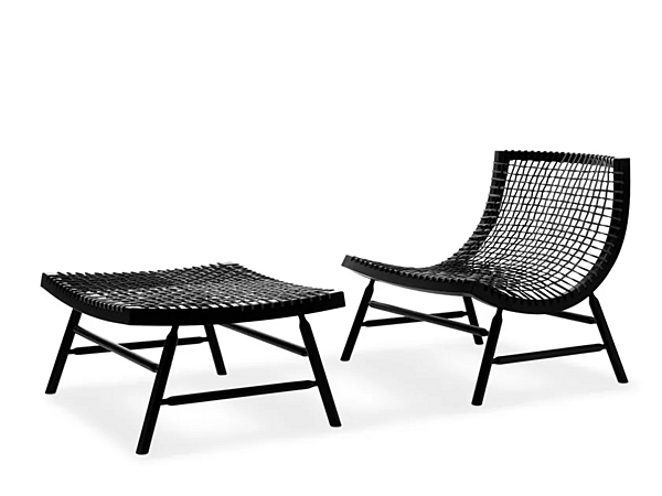 Poggiapiedi in legno massello Sitar Saba fabbrica SABA dall'Italia. Foto №3