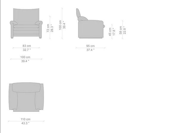 Divano a tre posti con schienale imbottito CASSINA Maralunga 675 fabbrica CASSINA dall'Italia. Foto №19
