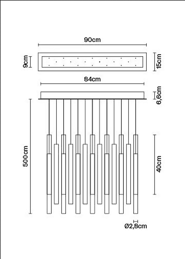 Lampada a sospensione in vetro borosilicato LED Multispot Tooby Fabbian fabbrica Fabbian dall'Italia. Foto №9