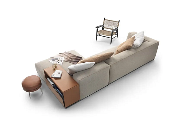 Divano angolare in tessuto con porta-riviste integrato FLEXFORM PERRY fabbrica FLEXFORM dall'Italia. Foto №15