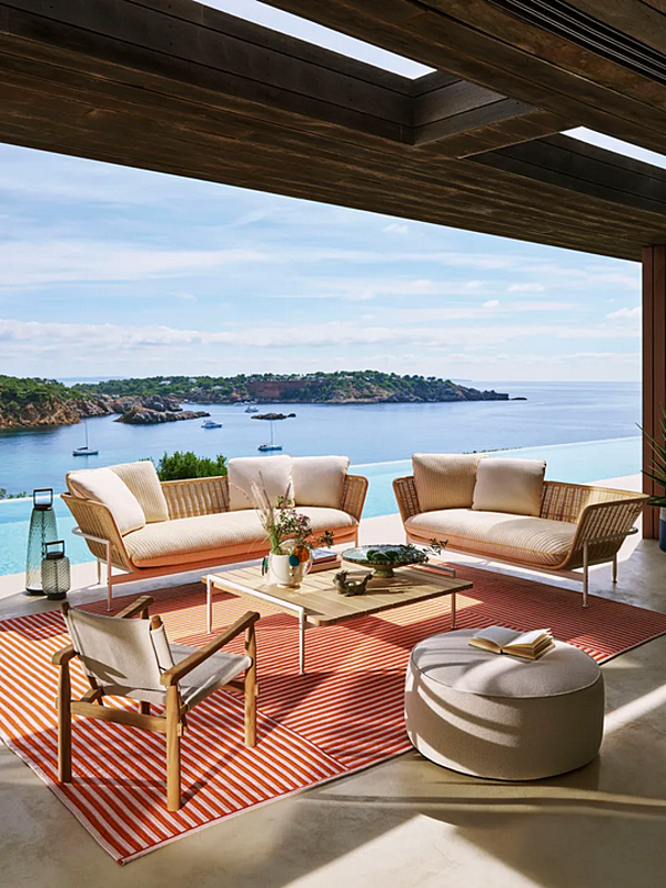 Divano da giardino in tessuto con copertura removibile CASSINA Esosoft Outdoor fabbrica CASSINA dall'Italia. Foto №4
