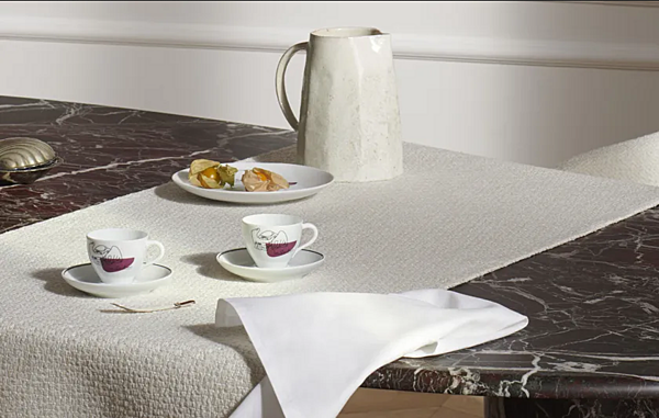 Set di tazze in porcellana con piattino CASSINA GNR Service Prunier GNR 23 fabbrica CASSINA dall'Italia. Foto №6