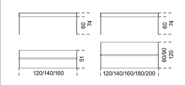 Scrivania rettangolare in cristallo AIR Gallotti&Radice fabbrica Gallotti & Radice dall'Italia. Foto №7