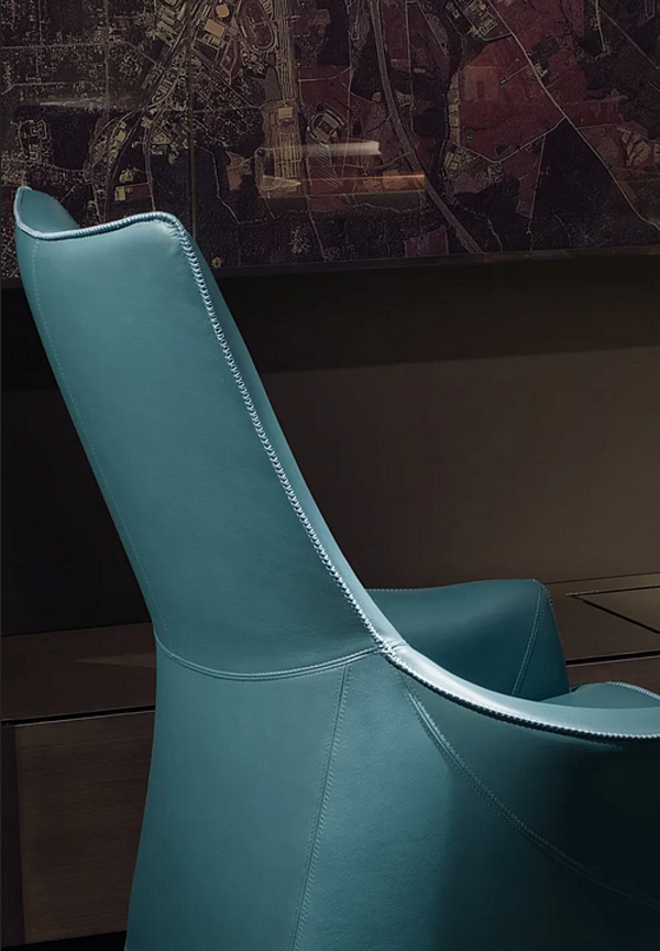 Poltrona in pelle con braccioli Mobius GIORGETTI fabbrica GIORGETTI dall'Italia. Foto №4