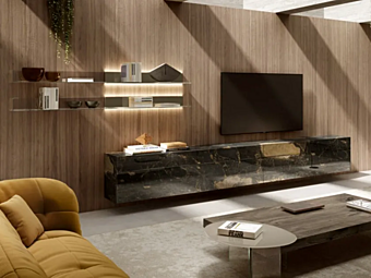 Storage wall in glass LAGO Materia 1919 fabbrica LAGO dall'Italia