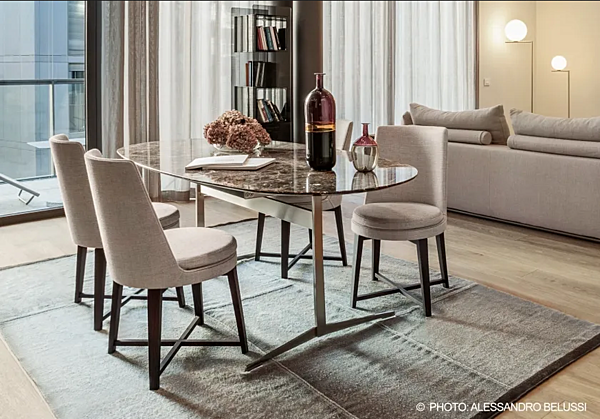 Poltrona in pelle con cuscino integrato Feel Good FLEXFORM fabbrica FLEXFORM dall'Italia. Foto №5