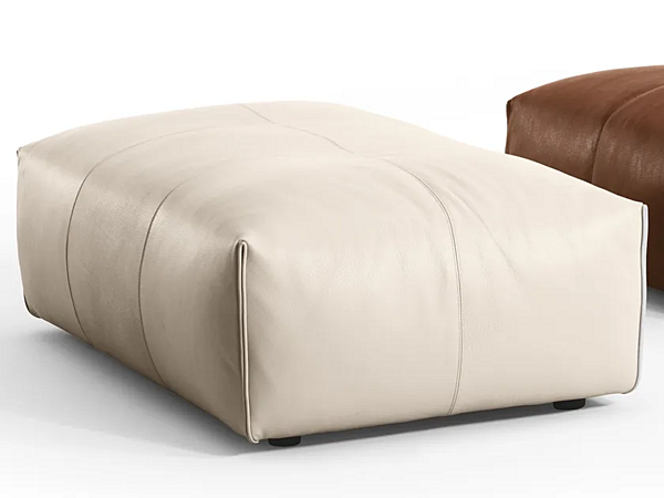 Pouf rettangolare in pelle Black Tie Cubo CUB120 fabbrica Black Tie dall'Italia. Foto №2