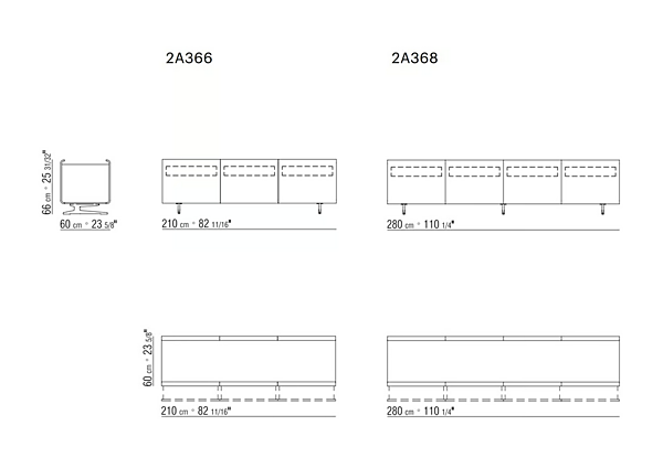 Buffet in legno impiallacciato con top in marmo e cassetti FLEXFORM EARL 2A362, 2A368 fabbrica FLEXFORM dall'Italia. Foto №9