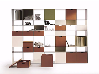 Libreria modulare con cassetti in legno FLEXFORM INFINITY Libreria modulare con cassetti in legno FLEXFORM INFINITY fabbrica FLEXFORM dall'Italia