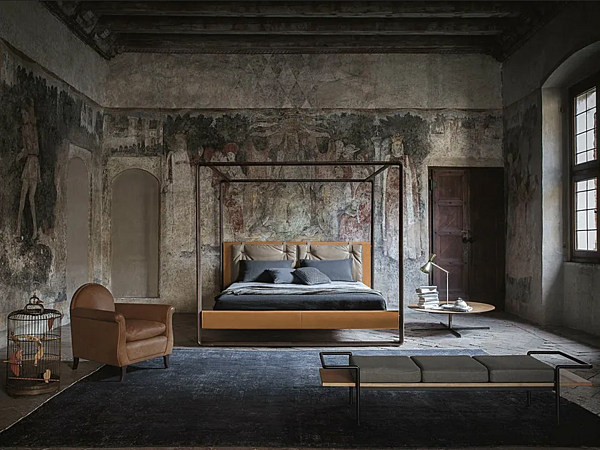 Letto a baldacchino in pelle POLTRONA FRAU Volare fabbrica POLTRONA FRAU dall'Italia. Foto №5