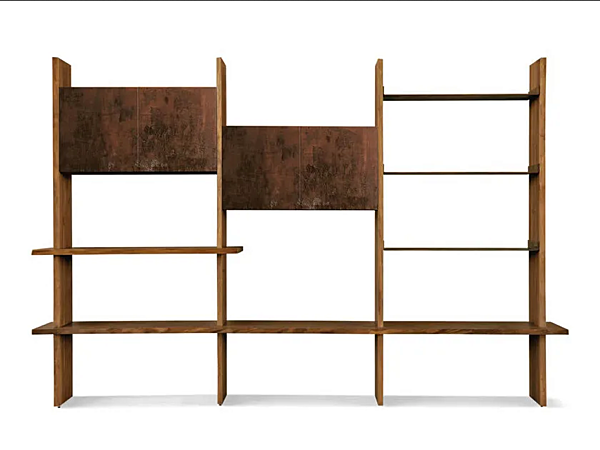 Libreria modulare in noce personalizzata DALE Capanna S 152 fabbrica DALE dall'Italia. Foto №1