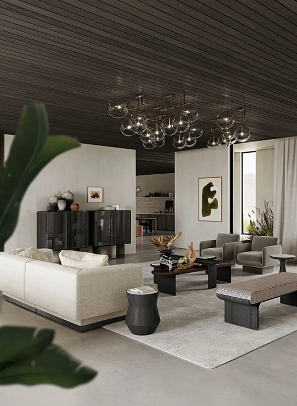 Poltrona con braccioli in tessuto imbottito Gallotti&Radice collezione Lilas fabbrica Gallotti & Radice dall'Italia. Foto №7