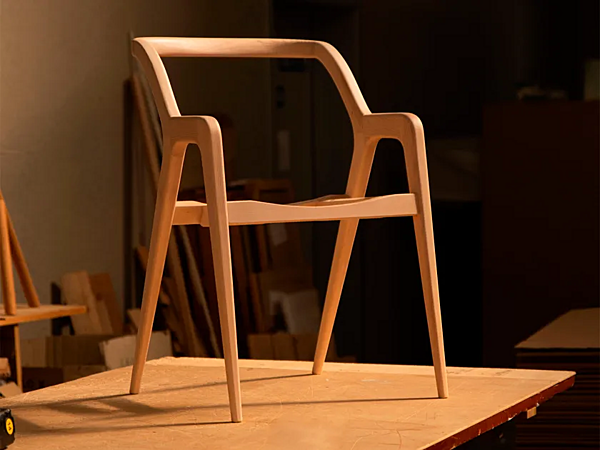 Sedia in legno con braccioli DALE Breve C 142 fabbrica Dale Italia (by Cantiero) dall'Italia. Foto №14