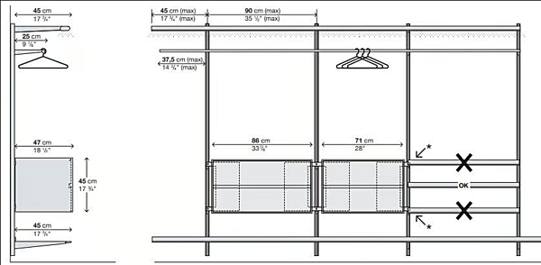 Armadio walk-in in metallo modulare Dot Kristalia fabbrica Kristalia dall'Italia. Foto №8