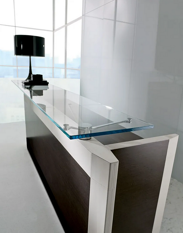 Scrivania reception in legno e vetro I 4 Mariani De Symetria fabbrica i 4 Mariani dall'Italia. Foto №3