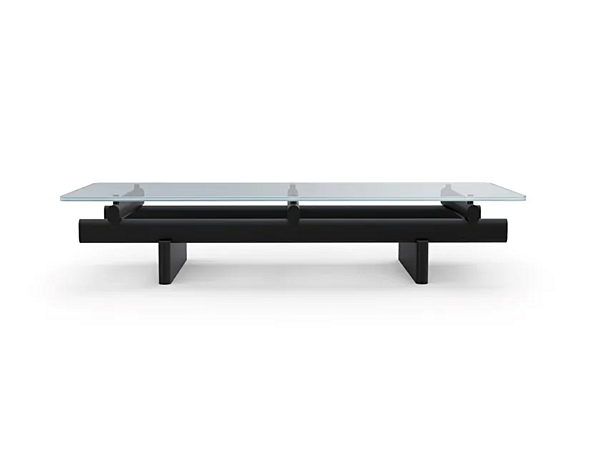 Tavolino da caffè rettangolare basso in legno e vetro CASSINA Sengu fabbrica CASSINA dall'Italia. Foto №2