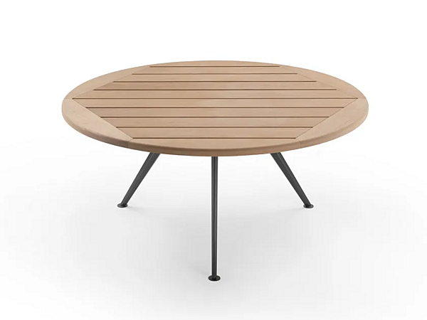 Tavolo da giardino rotondo in iroko Zefiro FLEXFORM fabbrica FLEXFORM dall'Italia. Foto №1