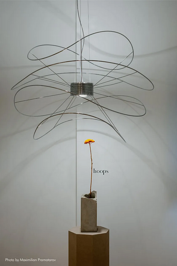 Lampada a sospensione LED in metallo AXOLIGHT Hoops fabbrica Axolight dall'Italia. Foto №9