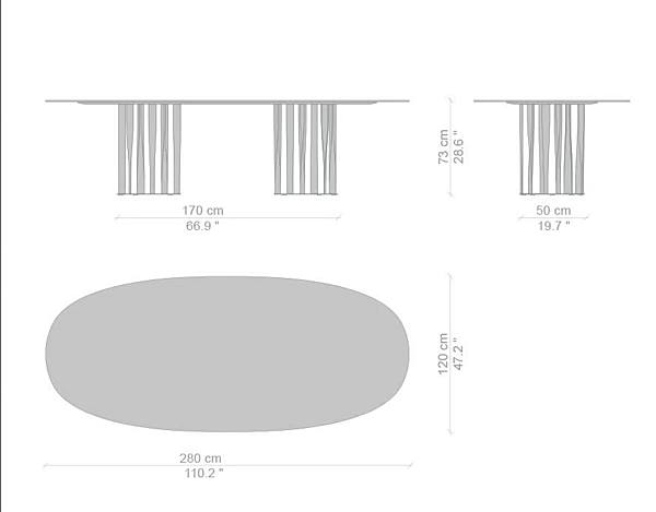 Tavolo con base in alluminio CASSINA 475 BOBOLI fabbrica CASSINA dall'Italia. Foto №10