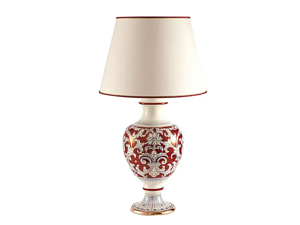 Lampada da tavolo in ceramica artigianale Lustro Rubino L_Antica Deruta LR/563/L/50 fabbrica L'Antica Deruta dall'Italia. Foto №1