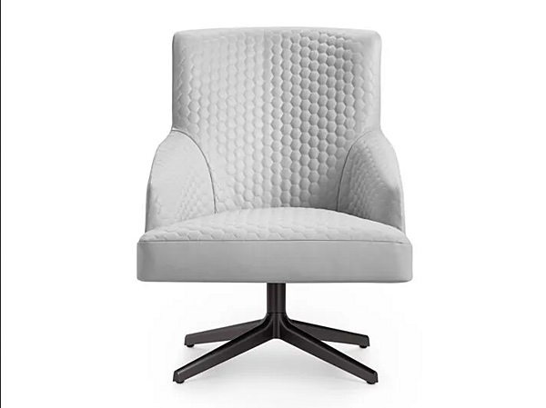 Poltrona girevole in pelle con braccioli e base a 4 razze Moore Relax i 4 Mariani fabbrica i 4 Mariani dall'Italia. Foto №2