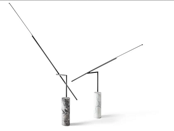 Lampada da terra in metallo verniciato e marmo LED Libra GIORGETTI