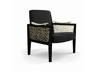 Poltrona imbottita con braccioli MARIONI DAHLIA 02701 fabbrica MARIONI dall'Italia