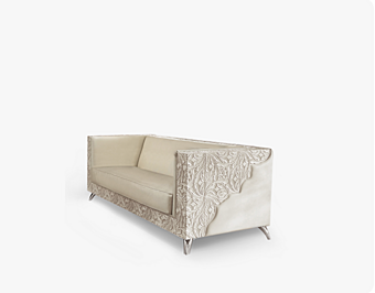 Divano a tre posti con rivestimento in tessuto Rebecca Bizzotto Italia