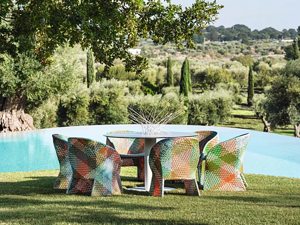 Poltrona con braccioli in fibra sintetica da giardino VARASCHIN MAAT 2370 fabbrica VARASCHIN dall'Italia. Foto №10