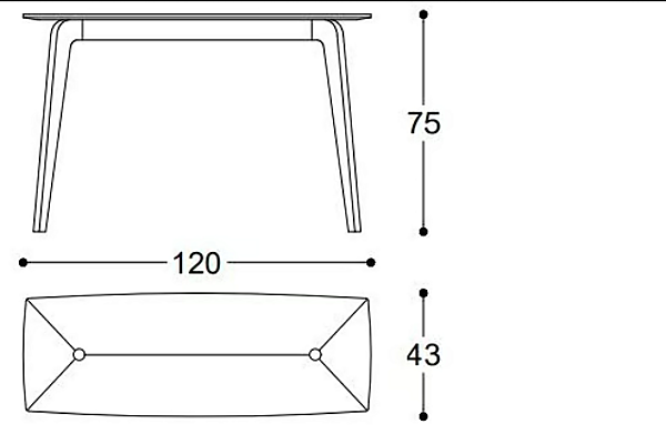 Console rectangolare in noce Tommi Black Tie TOM120C, TOM120F fabbrica Black Tie dall'Italia. Foto №3