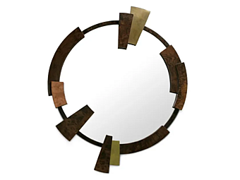 Specchio rotondo da parete con cornice BRABBU Kaamos