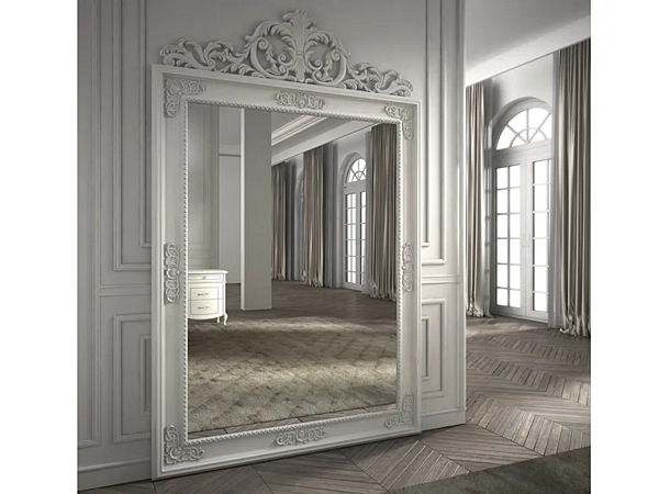 Specchio rettangolare da terra in legno con cornice dorata CASA +39 C22404 fabbrica CASA +39 dall'Italia. Foto №1