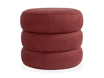 Pouf rotondo imbottito in lino Macaron DOM Edizioni Pouf rotondo imbottito in lino Macaron DOM Edizioni fabbrica DOM Edizioni dall'Italia