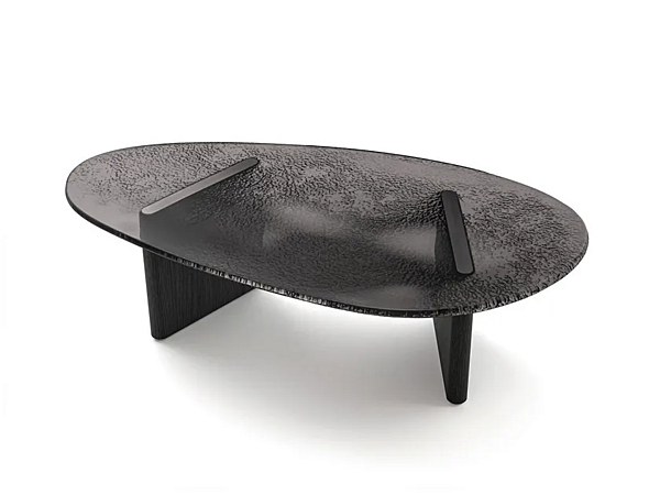 Tavolino da caffè ovale in vetro fuso MisuraEmme Stowe fabbrica MisuraEmme dall'Italia. Foto №1