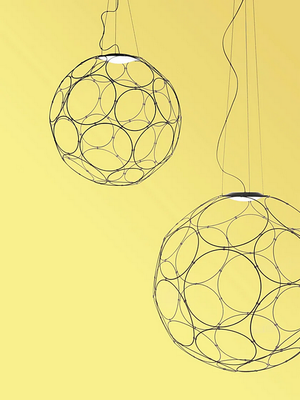 Lampada a sospensione in acciaio LED Fabbian Giro fabbrica Fabbian dall'Italia. Foto №4