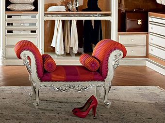 Panchina imbottita in tessuto Modenese Luxury Interiors 13523 fabbrica MODENESE GASTONE dall'Italia