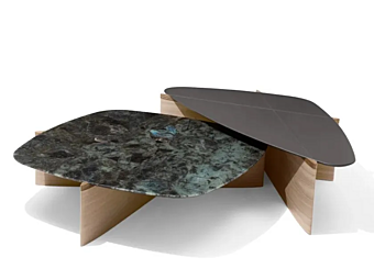 Tavolino da caffè basso in frassino GIORGETTI collezione Griffe 71570, 71571, 71560, 71561, ...