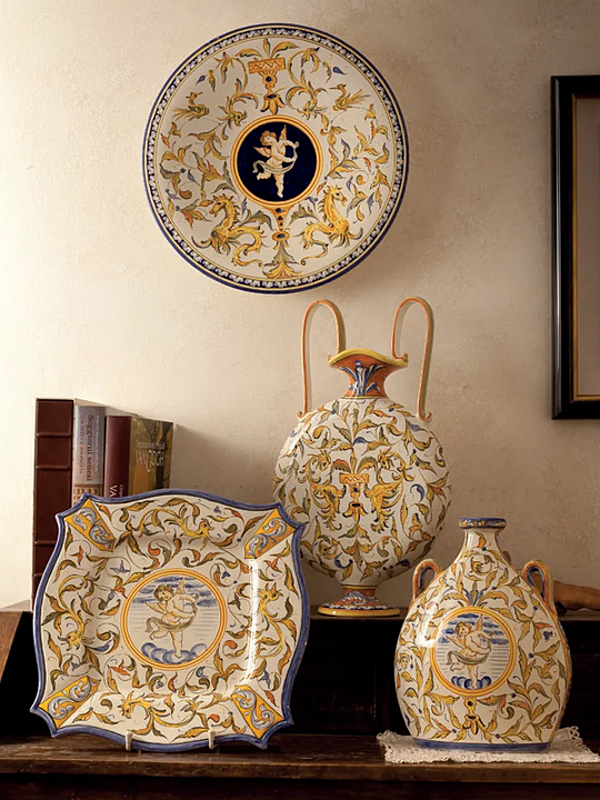 Vaso in ceramica fatto a mano Raffaello L_Antica Deruta RF/1197/50 fabbrica L'Antica Deruta dall'Italia. Foto №2