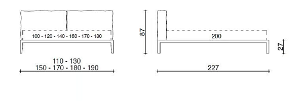 Letto singolo con copertura removibile e testata imbottita Lera Soft Duomo Design fabbrica Duomo Design dall'Italia. Foto №4