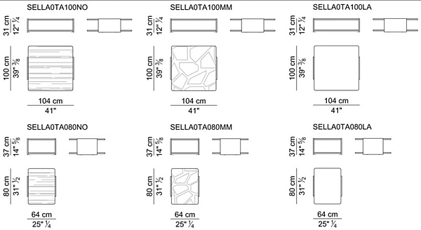 Tavolino da caffè quadrato in marmo Sella I 4 Mariani fabbrica i 4 Mariani dall'Italia. Foto №3