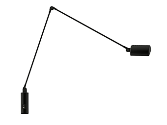 Lampada da tavolo in metallo LED regolabile con braccio oscillante Lumina Daphine Cilindro 10L
